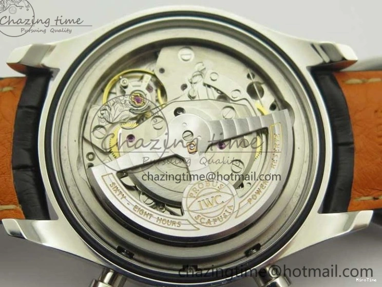 MIROTIME 0213 Portuguese Chrono SS ZF 1:1 Best Edition Gray Dial SS On Black Leather Strap A ZipUp 7215